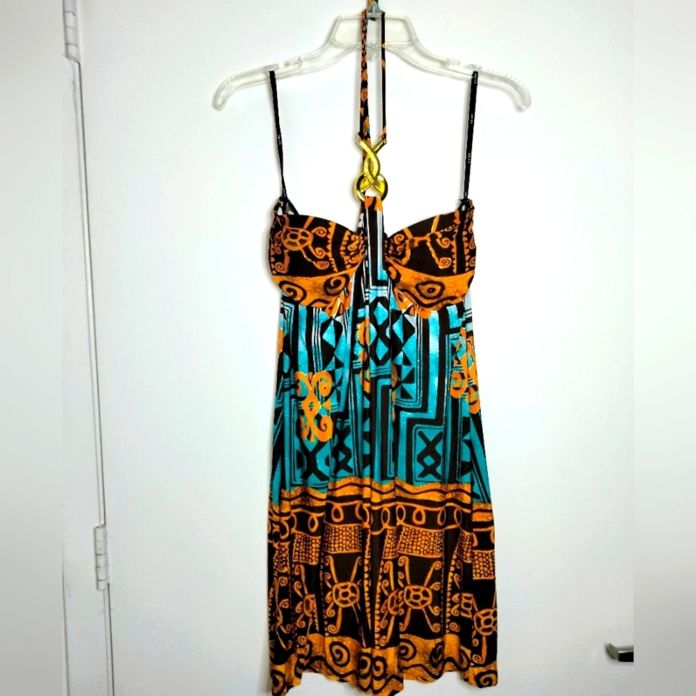 JuJu & B (Size L) Multicolored Mixed Print Dress Coverup